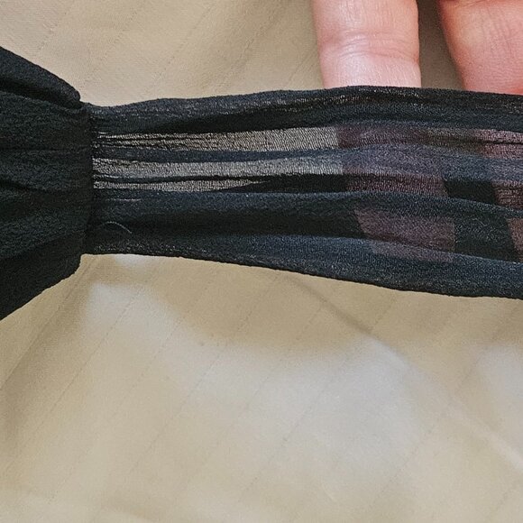 BCBGMaxAzria Black Cocktail Dress 100% Silk Size 10 - Picture 7 of 7